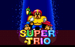 Super Trio (DOS) screenshot: ...and THIS is the title screen?? :))