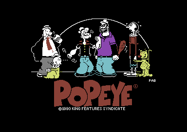 Popeye 2 (Commodore 64) screenshot: Title screen