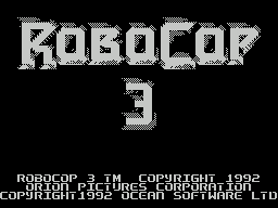 RoboCop 3 (ZX Spectrum) screenshot: Load screen