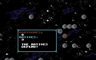 Advanced Space Battle (Commodore 64) screenshot: Battle lost