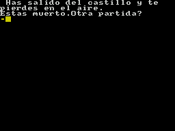 Abracadabra (ZX Spectrum) screenshot: Game screen 4 - I've travelled as far North as my Spanish will allow.