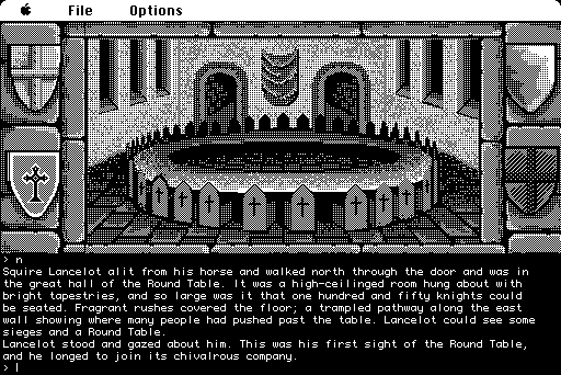 Lancelot (Macintosh) screenshot: The great hall and round table