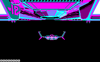 Galactic Conqueror (DOS) screenshot: Pre-mission launch from the mothership.
