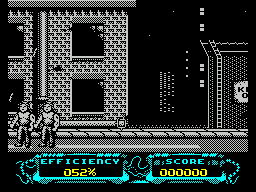 RoboCop 3 (ZX Spectrum) screenshot: They throw things as well ...