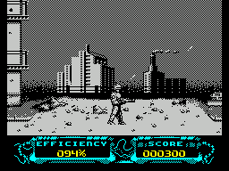 RoboCop 3 (ZX Spectrum) screenshot: .. and another battle area