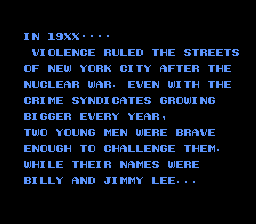 Double Dragon II: The Revenge (NES) screenshot: Opening Prologue
