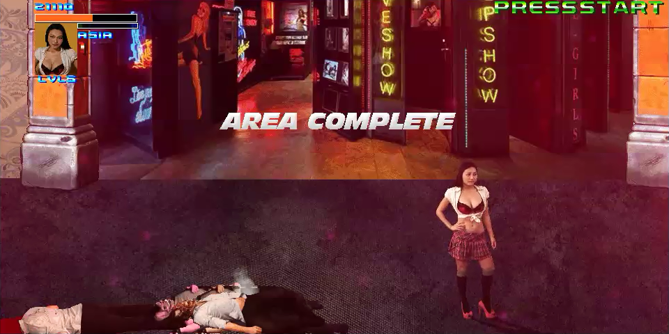 Bad Ass Babes (Windows) screenshot: Area complete