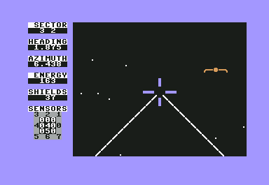 Shootout at the OK Galaxy (Commodore 64) screenshot: Firing at raiders
