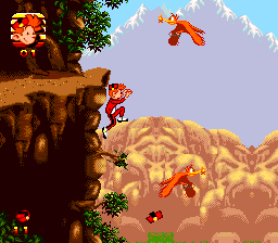 Spirou (Genesis) screenshot: ...and jump on the branches.