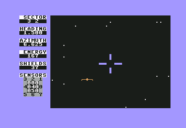 Shootout at the OK Galaxy (Commodore 64) screenshot: Incoming raider