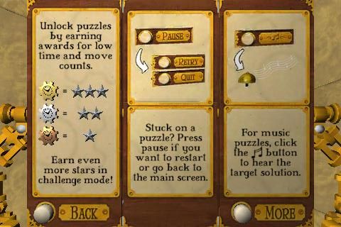 Cogs (iPhone) screenshot: Instructions continue