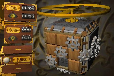 Cogs (iPhone) screenshot: Dimensions - get power around the cube