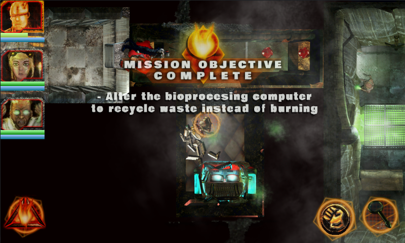 Neurotron (Android) screenshot: There are some small side quests during the missions, which you can complete.