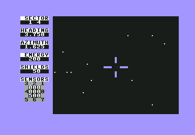 Shootout at the OK Galaxy (Commodore 64) screenshot: Main display