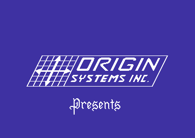 Ultima V: Warriors of Destiny (Commodore 64) screenshot: Origin Systems logo
