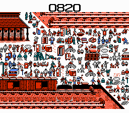 Where's Waldo? (NES) screenshot: Where...is...Waldo?