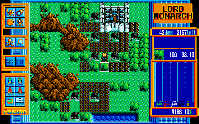 Lord Monarch (PC-98) screenshot: Meanwhile, those dwarves aren't waiting...