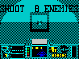 G-Loc: Air Battle (ZX Spectrum) screenshot: This is mission 1