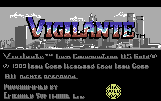 Vigilante (Commodore 64) screenshot: Title Screen