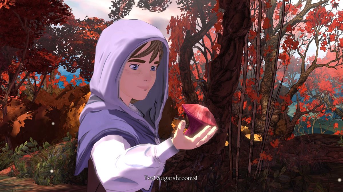 King's Quest: Epilogue (PlayStation 4) screenshot: Sugarshrooms are the type of food you need to catch a yarblesnoof