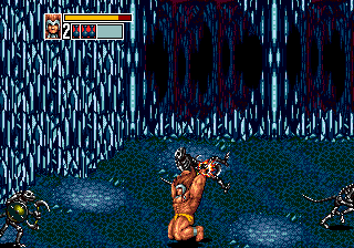 Golden Axe III (Genesis) screenshot: Cave of Crystal: taking out a skeleton with the knee bash