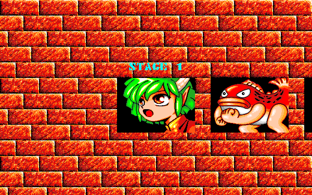 Puyo Puyo (PC-98) screenshot: These are "normal difficulty" levels