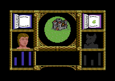 Wizard Warz (Commodore 64) screenshot: At a castle