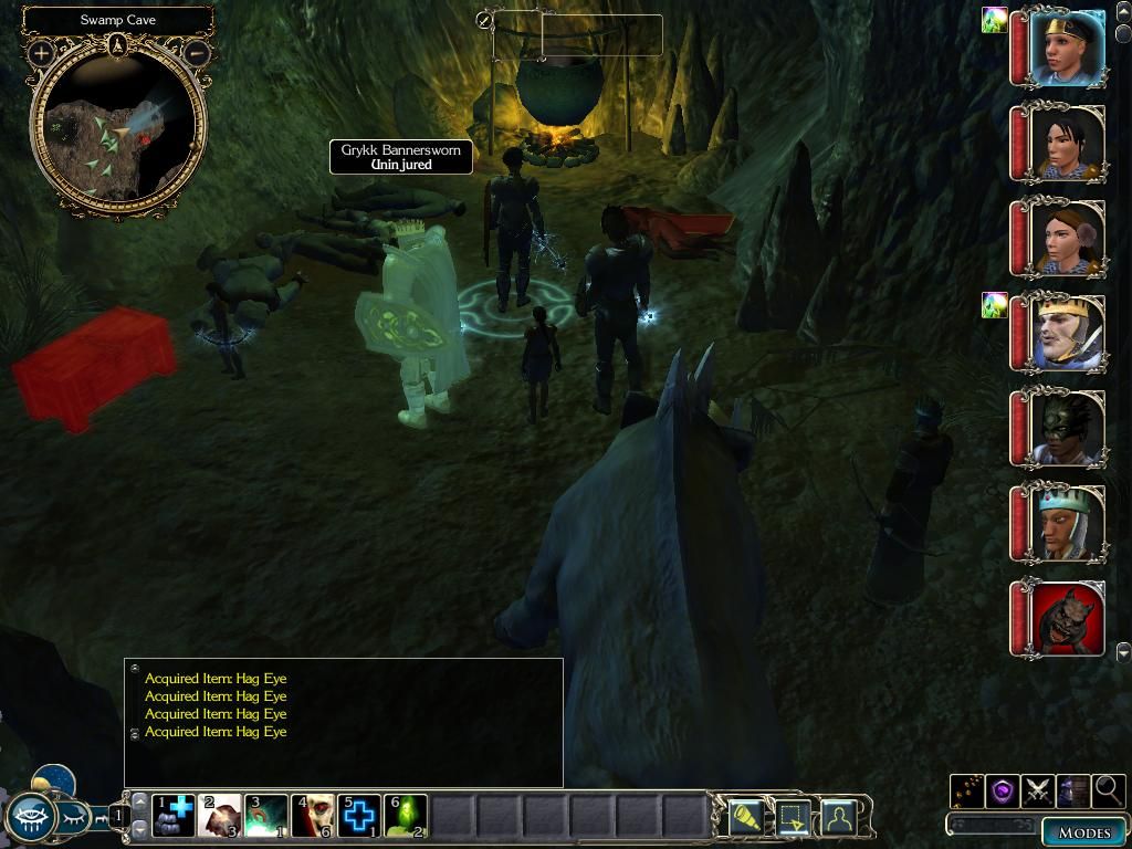Neverwinter Nights 2: Storm of Zehir (Windows) screenshot: Dead bodies and the treasure box