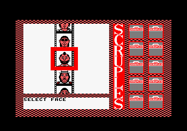 A Question of Scruples: The Computer Edition (Amstrad CPC) screenshot: Choose your player.