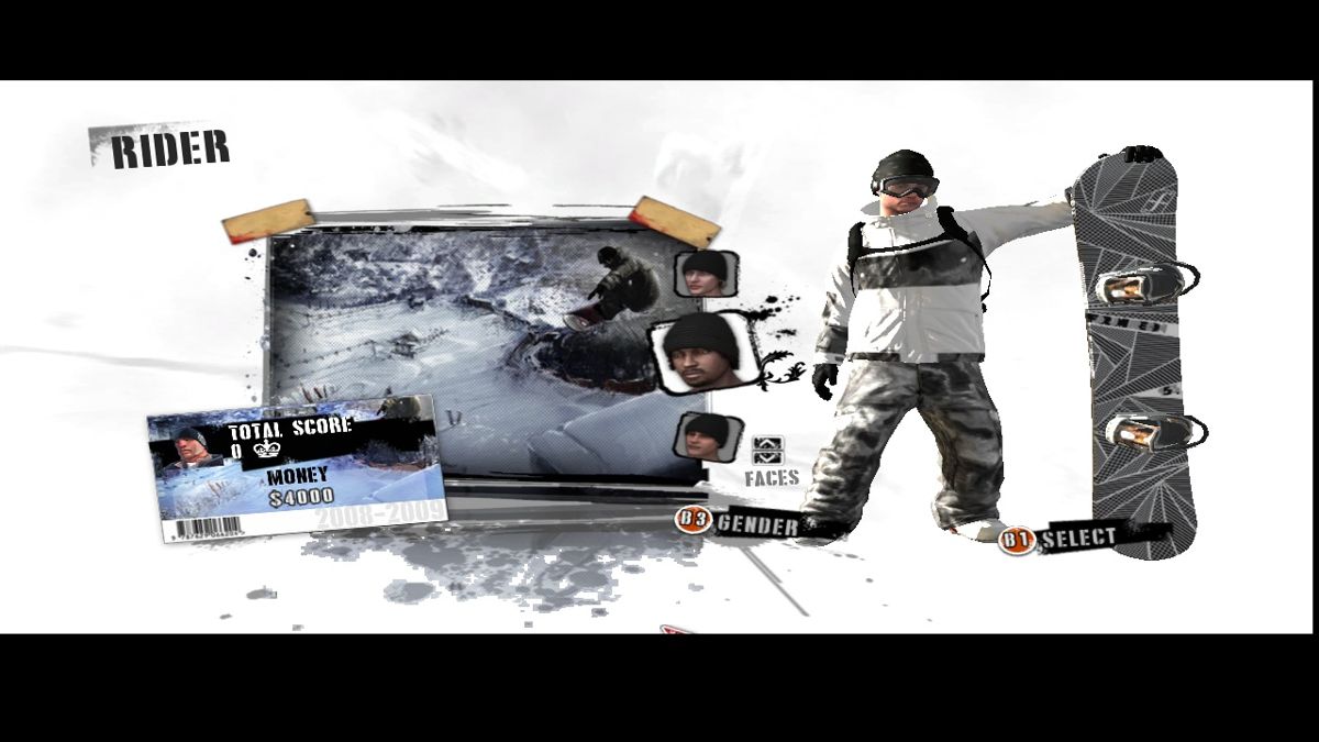 Shaun White Snowboarding (Windows) screenshot: Create your boarder.