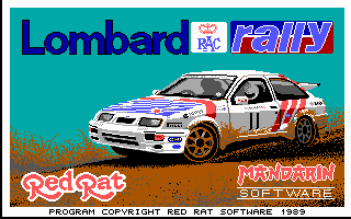 Lombard RAC Rally (DOS) screenshot: Title screen