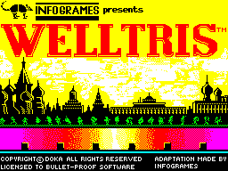 Welltris (ZX Spectrum) screenshot: Second load screen