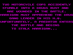 Predator 2 (ZX Spectrum) screenshot: The game's introduction