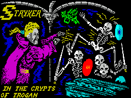 Stryker in the Crypts of Trogan (ZX Spectrum) screenshot: Load screen