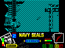 Navy Seals (ZX Spectrum) screenshot: ... I should have stayed there. Another life gone