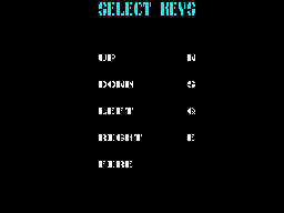 Navy Seals (ZX Spectrum) screenshot: Re-defining action keys