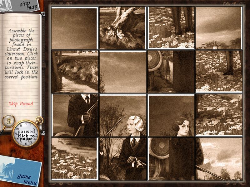 Agatha Christie: Death on the Nile (Macintosh) screenshot: Picture tile mini puzzle