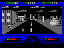 Screenshot of OutRun Europa (ZX Spectrum, 1991) - MobyGames