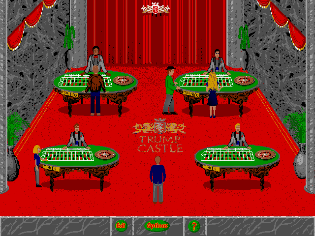 Trump Castle 3 (DOS) screenshot: The Roulette Room (VGA)
