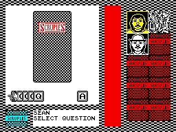 A Question of Scruples: The Computer Edition (ZX Spectrum) screenshot: Next question.