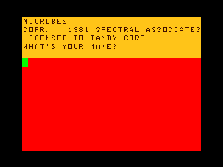 Color Meteoroids (TRS-80 CoCo) screenshot: Title
