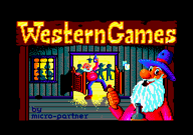 Western Games (Amstrad CPC) screenshot: Loading screen.