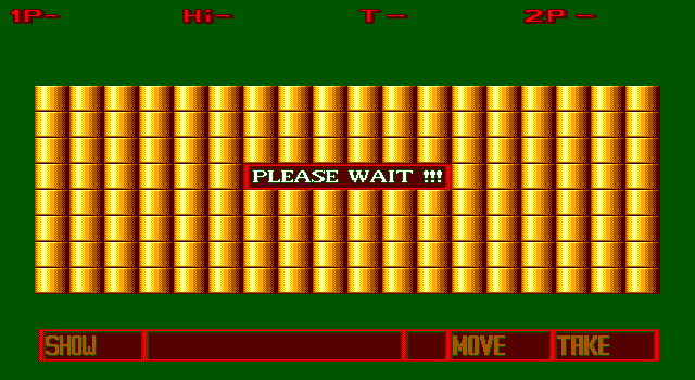 Lin Wu's Challenge (DOS) screenshot: Waiting for tiles (EGA / VGA)