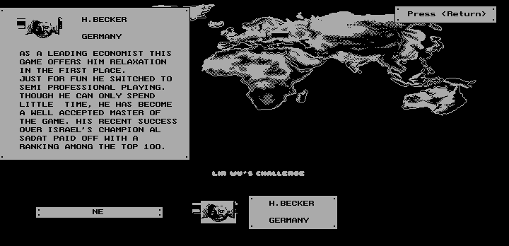 Lin Wu's Challenge (DOS) screenshot: First opponent (Hercules)