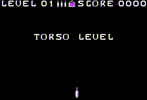 The Diabolical Plot of Doctor Dracupig (Apple II) screenshot: Begin the Torso Level