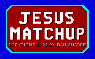 Jesus Matchup (DOS) screenshot: Title screen