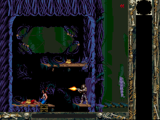 Blackthorne (DOS) screenshot: Pow! Right in the head. Now I'm really angry!