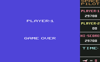 Space Pilot (Commodore 64) screenshot: Game Over