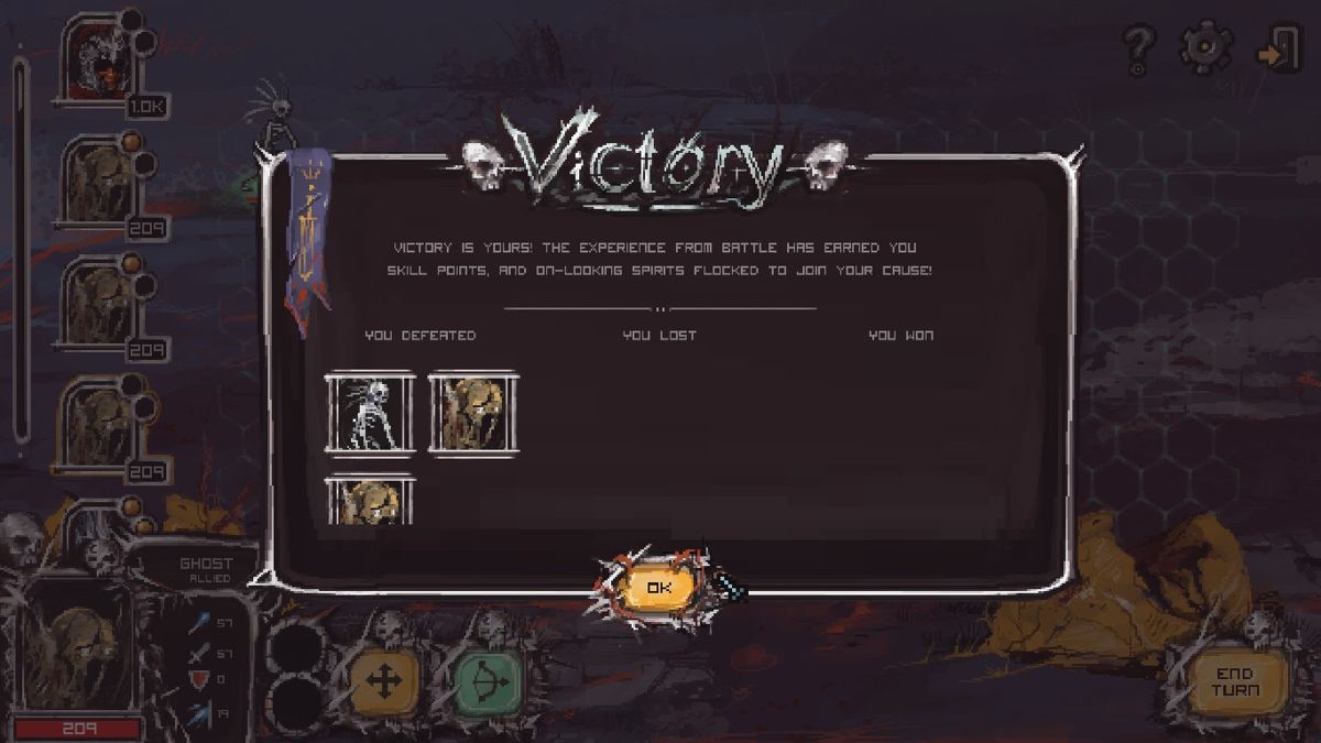 Purgatory (Windows) screenshot: Victory screem