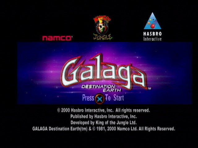 Galaga: Destination Earth (PlayStation) screenshot: Title Screen